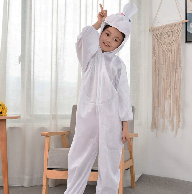 Çocuk Tavşan Kostümü Beyaz Renk 2-3 Yaş 80 cm (5271) Çocuk Tavşan Kostümü Beyaz Renk 2-3 Yaş 80 cm (5271)