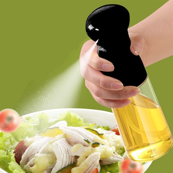 Çok Amaçlı Cam Şişe Püskürtmeli Dağıtıcı Yağdanlık Limonluk Sirke Sosluk Spreyi Siyah (5271)