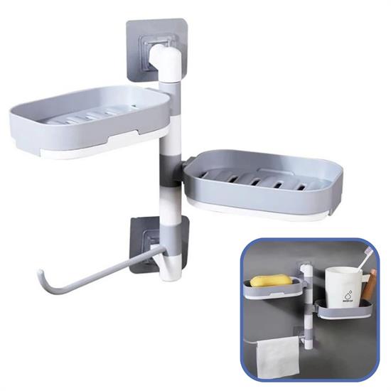 Çoklu Sabun Tutucu Fonksiyonel Banyo Sabunluk (5271)