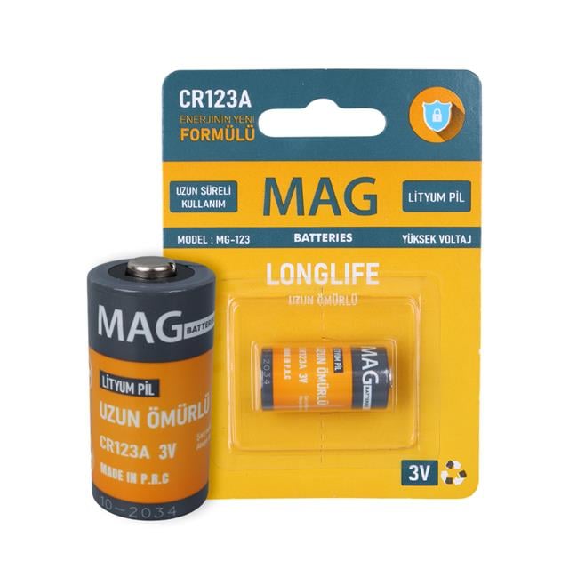 CR123A 3 Volt Lityum Fotoğraf Makinesi Pili Tekli Blister (5271)