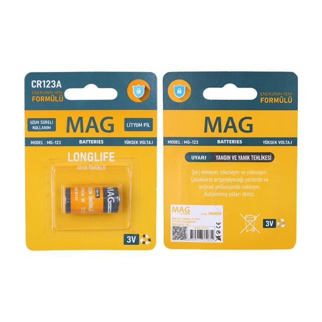 CR123A 3 Volt Lityum Fotoğraf Makinesi Pili Tekli Blister (5271) CR123A 3 Volt Lityum Fotoğraf Makinesi Pili Tekli Blister (5271)