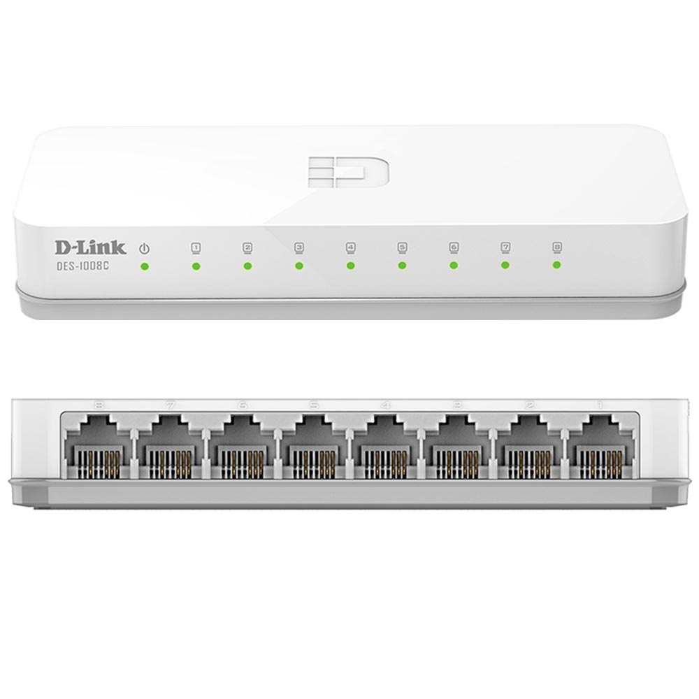 D-LINK DES-1008C 10/100 MBPS 8 PORT ETHERNET SWITCH (5271)
