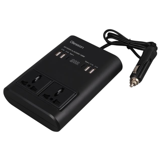 DC 12-24V 150W Oto Araç Power İnverter Ek Çakmak Girişi - 2x TYPE-C - 4x USB - 2x 220V Üniversal Priz (5271) DC 12-24V 150W Oto Araç Power İnverter Ek Çakmak Girişi - 2x TYPE-C - 4x USB - 2x 220V Üniversal Priz (5271)