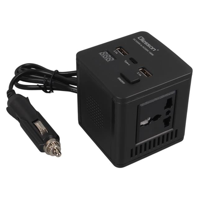 DC 12-24V 150W Oto Araç Power İnverter TYPE-C - Çift USB - 220V Üniversal Priz Girişli (5271) DC 12-24V 150W Oto Araç Power İnverter TYPE-C - Çift USB - 220V Üniversal Priz Girişli (5271)