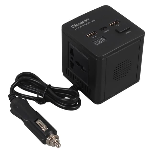 DC 12-24V 150W Oto Araç Power İnverter TYPE-C - Çift USB - 220V Üniversal Priz Girişli (5271) DC 12-24V 150W Oto Araç Power İnverter TYPE-C - Çift USB - 220V Üniversal Priz Girişli (5271)