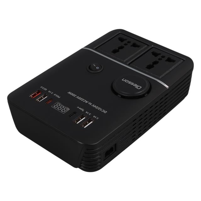 DC 12-24V 200W Oto Araç Power İnverter 2x Çakmak Girişi - 2x TYPE-C - 4x USB - 2x 220V Üniversal Priz (5271) DC 12-24V 200W Oto Araç Power İnverter 2x Çakmak Girişi - 2x TYPE-C - 4x USB - 2x 220V Üniversal Priz (5271)
