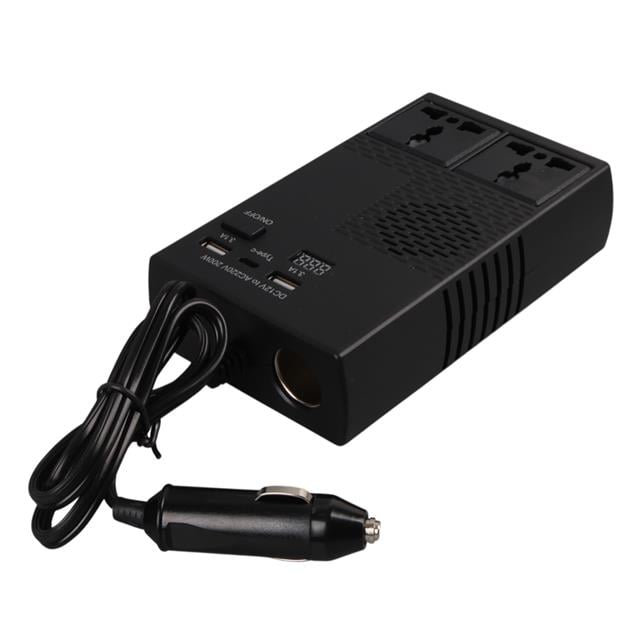 DC 12-24V 200W Oto Araç Power İnverter 1x Çakmak Girişi - 1x TYPE-C - 2x USB - 2x 220V Üniversal Priz (5271) DC 12-24V 200W Oto Araç Power İnverter 1x Çakmak Girişi - 1x TYPE-C - 2x USB - 2x 220V Üniversal Priz (5271)