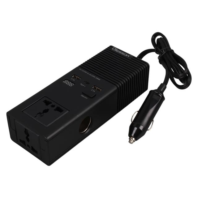 DC 12-24V 200W Oto Araç Power İnverter Ek Çakmak Girişi - TYPE-C - Çift USB - 220V Üniversal Priz (5271) DC 12-24V 200W Oto Araç Power İnverter Ek Çakmak Girişi - TYPE-C - Çift USB - 220V Üniversal Priz (5271)