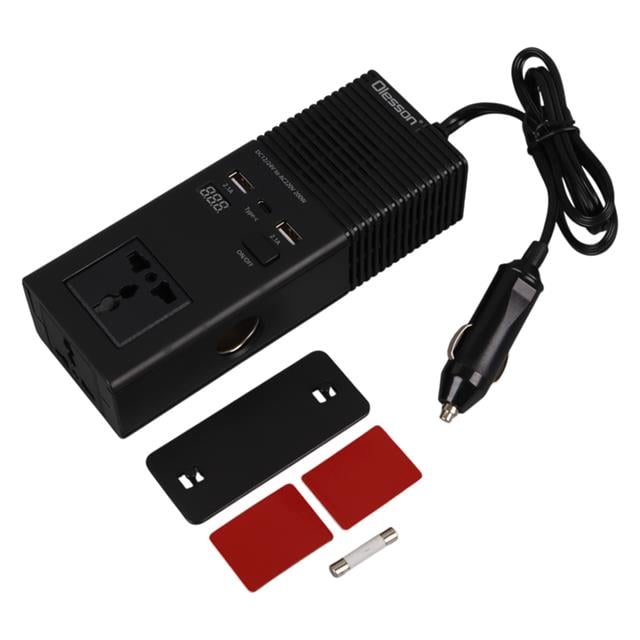 DC 12-24V 200W Oto Araç Power İnverter Ek Çakmak Girişi - TYPE-C - Çift USB - 220V Üniversal Priz (5271) DC 12-24V 200W Oto Araç Power İnverter Ek Çakmak Girişi - TYPE-C - Çift USB - 220V Üniversal Priz (5271)