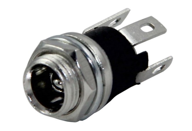 DC JAK ÜSTTEN SOMUNLU 2.1MM SOMUNLU Ø8MM (IC-258A) (5271)
