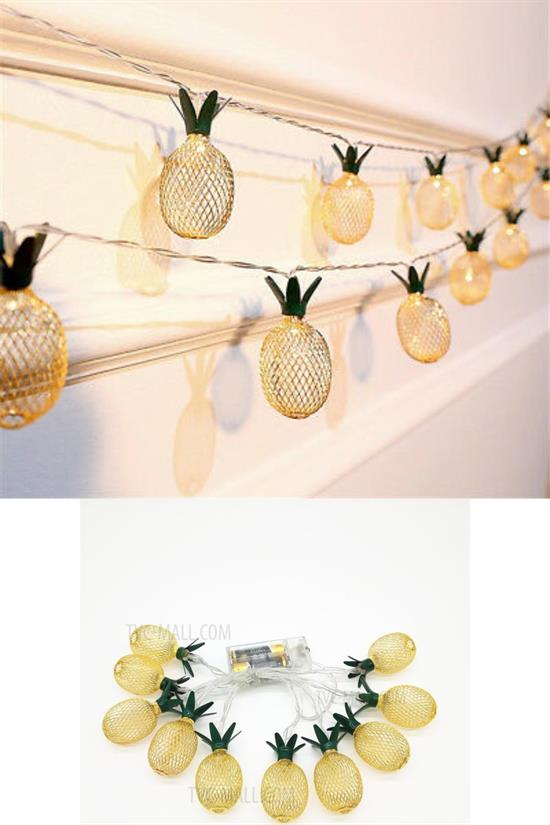 Dekoratif Pilli Pineapple Ananas Pilli Şerit Led Işık (1 Metre) (5271)