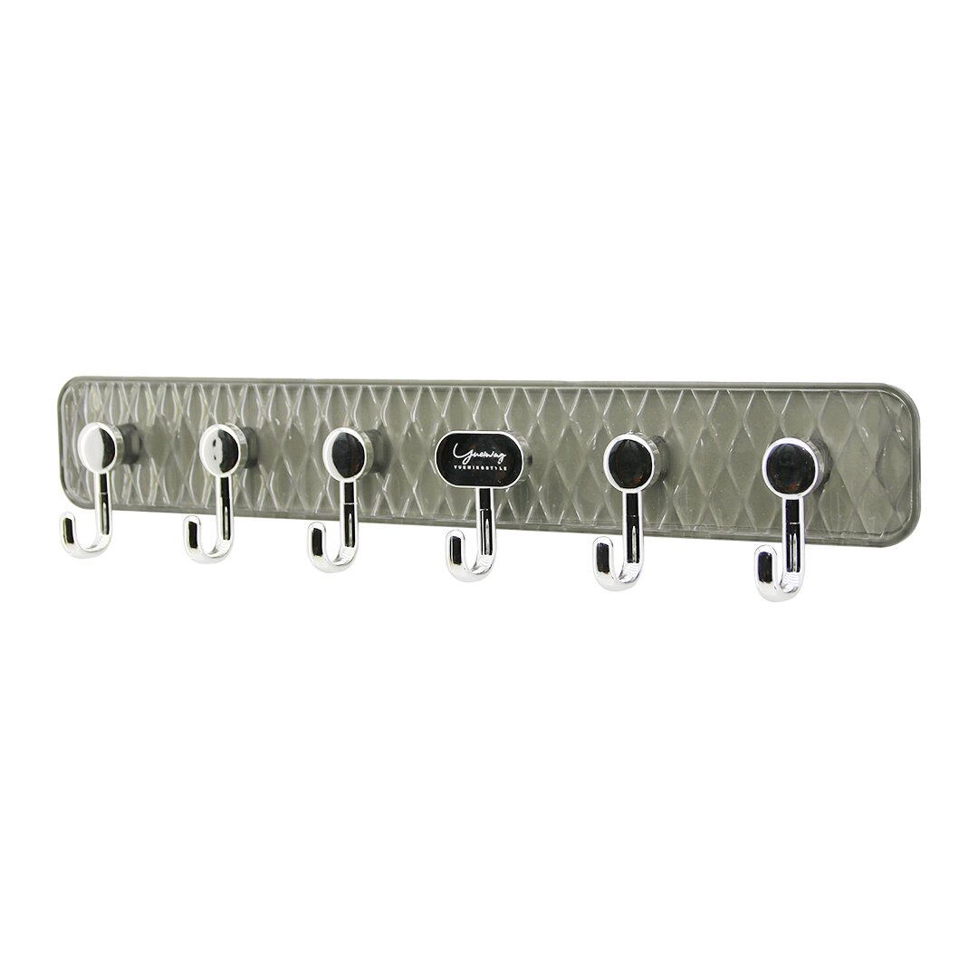 DELUX ASKI MİKA KRİSTAL PLASTİK TABANLI  6 KOLLU= TAK ÇIKAR  YAPIŞKANLI MONTAJ 6X42CM (5271)