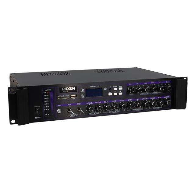 DEXUN D-100 100 WATT USB-BLUETOOTH 5 ZONE HAT TRAFOLU ANFİ (5271)