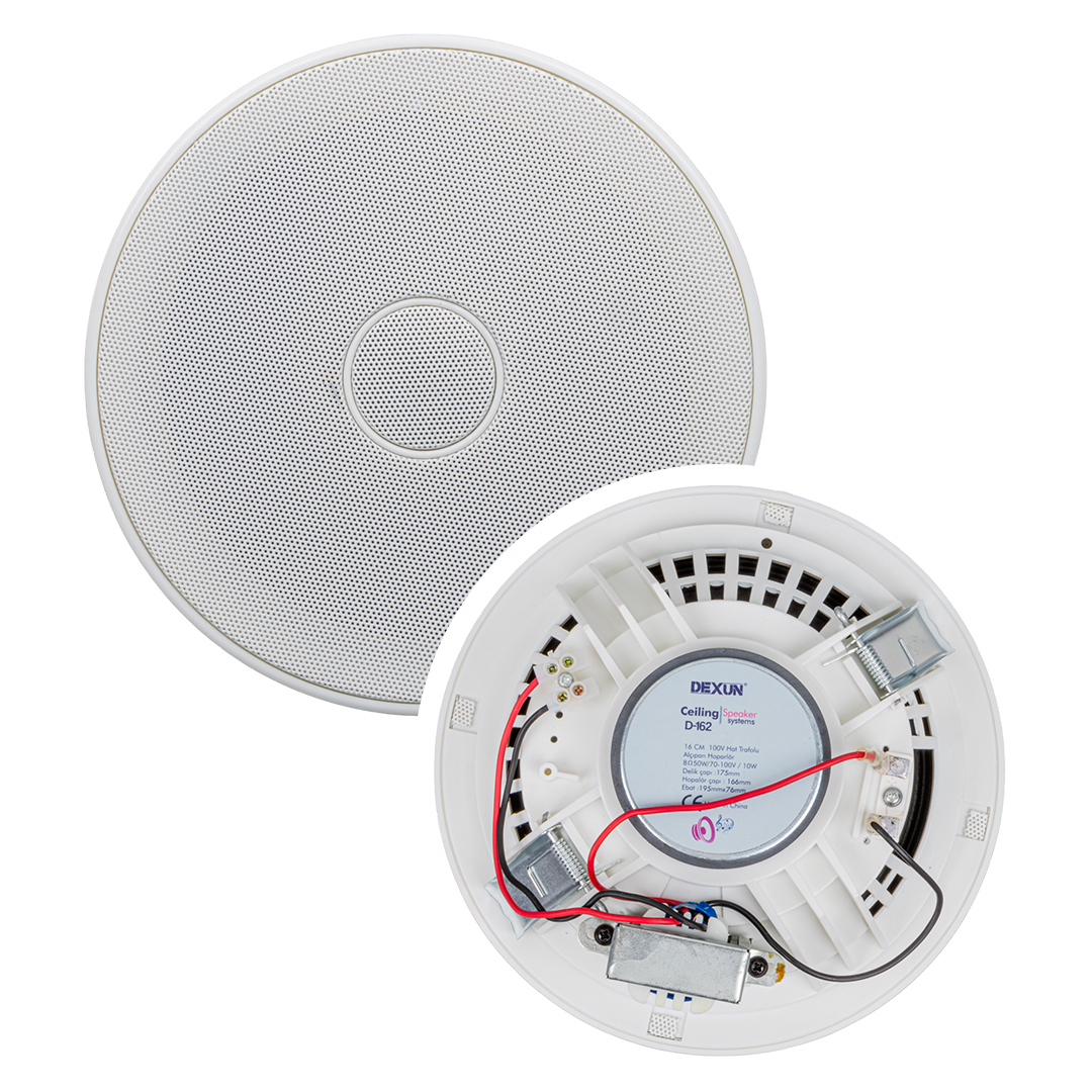 DEXUN D-162 16CM 100V MAX 50W RMS 10W HAT TRAFOLU ALÇIPAN HOPARLÖR (TWEETERLİ) (5271)
