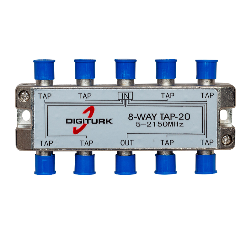 DIGITURK 5-2150 MHZ 20DB 8 YOLLU TAP SWITCH 1/8 SPLITTER (5271)