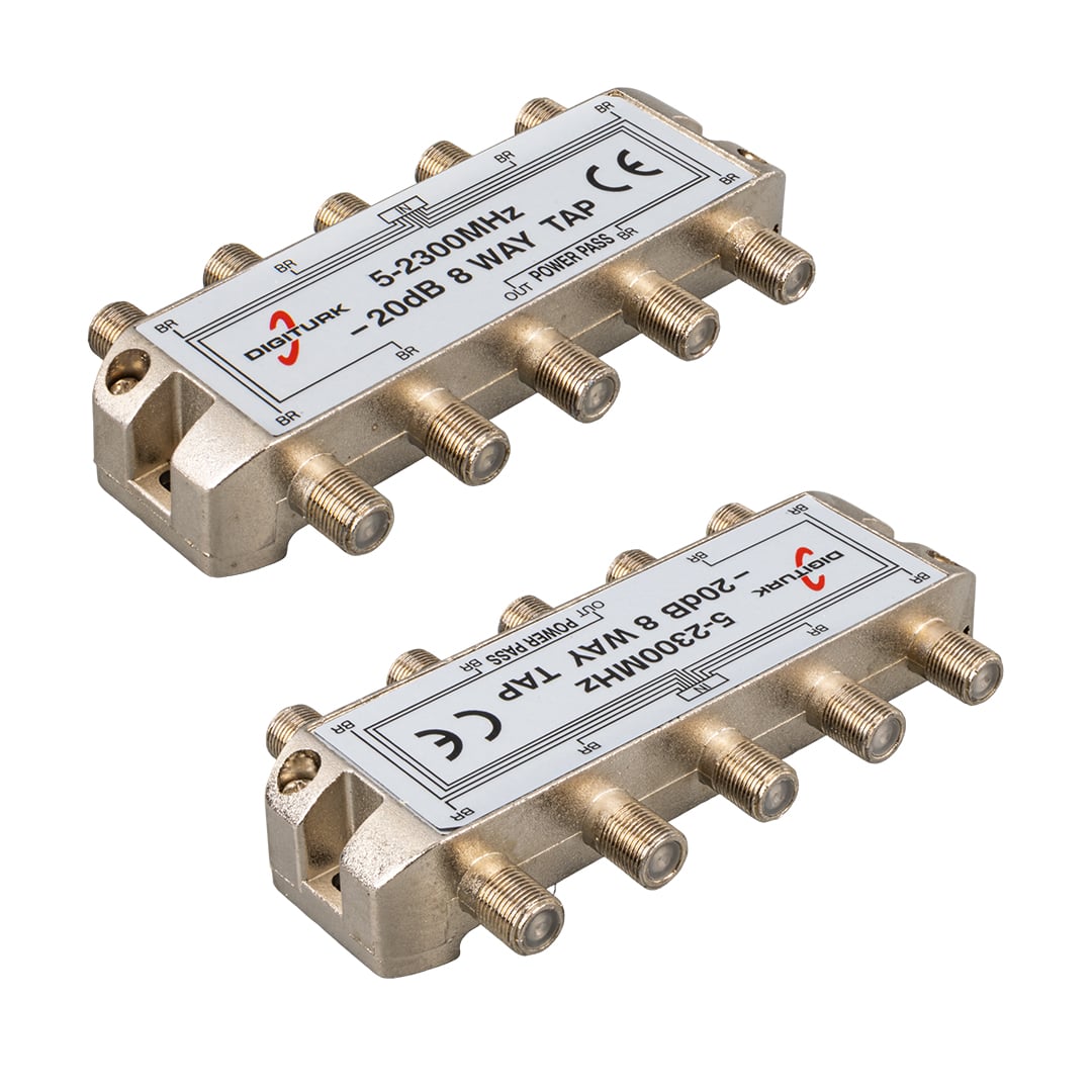 DIGITURK 5-2150 MHZ 20DB 8 YOLLU TAP SWITCH 1/8 SPLITTER (5271)