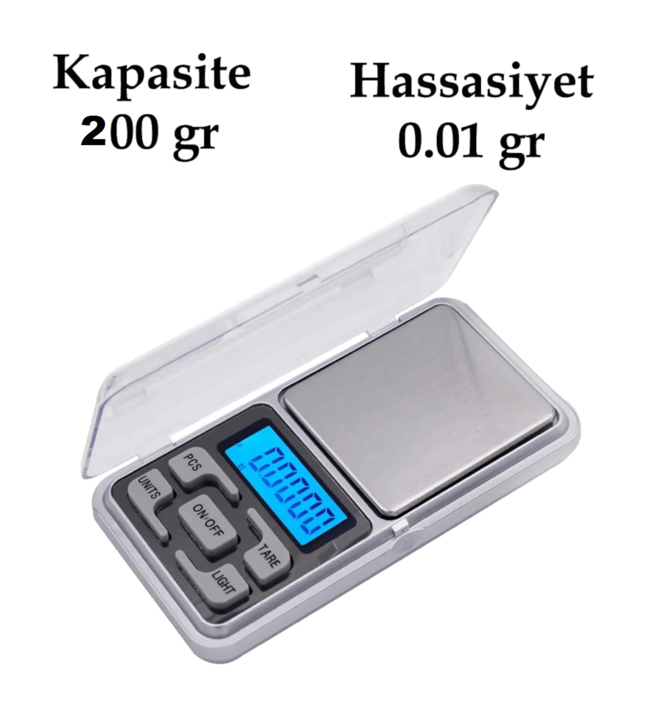 Dijital Hassas Elektronik Kuyumcu Cep Terazisi Tartı 200 gr / 0.01 gr (5271)