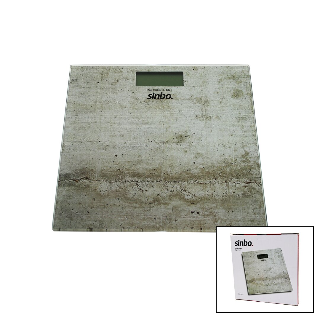 DİJİTAL - PİLLİ  CAM BANYO BASKÜLÜ  LCD EKRAN - SICAKLIK GÖSTERGELİ   180KG/50GR   28X28CM  SBS-4465 (5271)