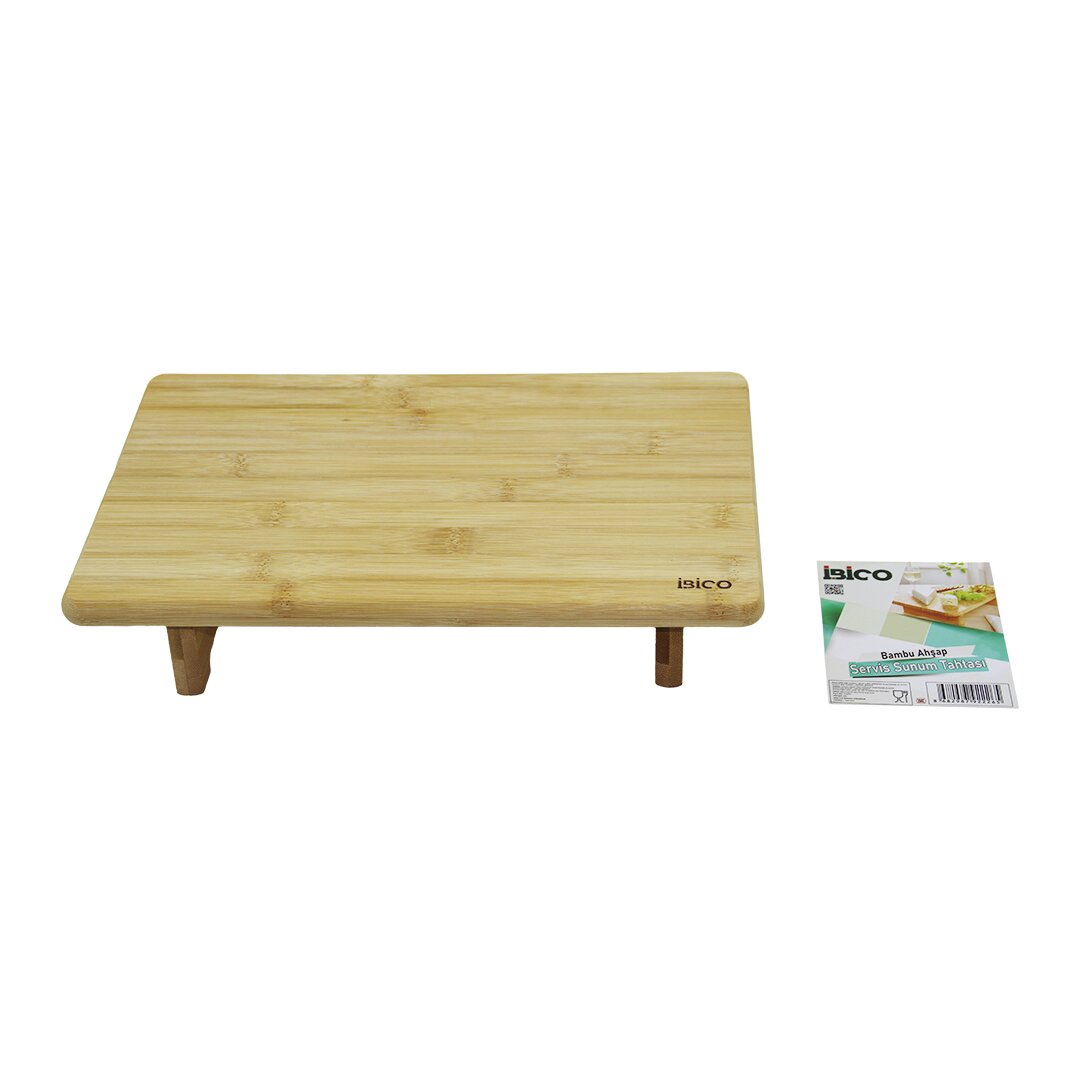 DİKDÖRTGEN AYAKLI  MİNİ SOFRA MODEL=32X21.5CM  BAMBU AHŞAP KESİM PANOSU (5271)