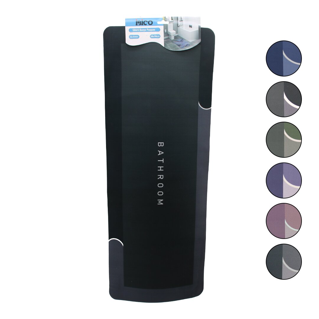 DİKDÖRTGEN - MAT RENKLER   38X98CM   SU EMİCİ - SİHİRLİ  BANYO PASPASI  ELASTİK (5271)