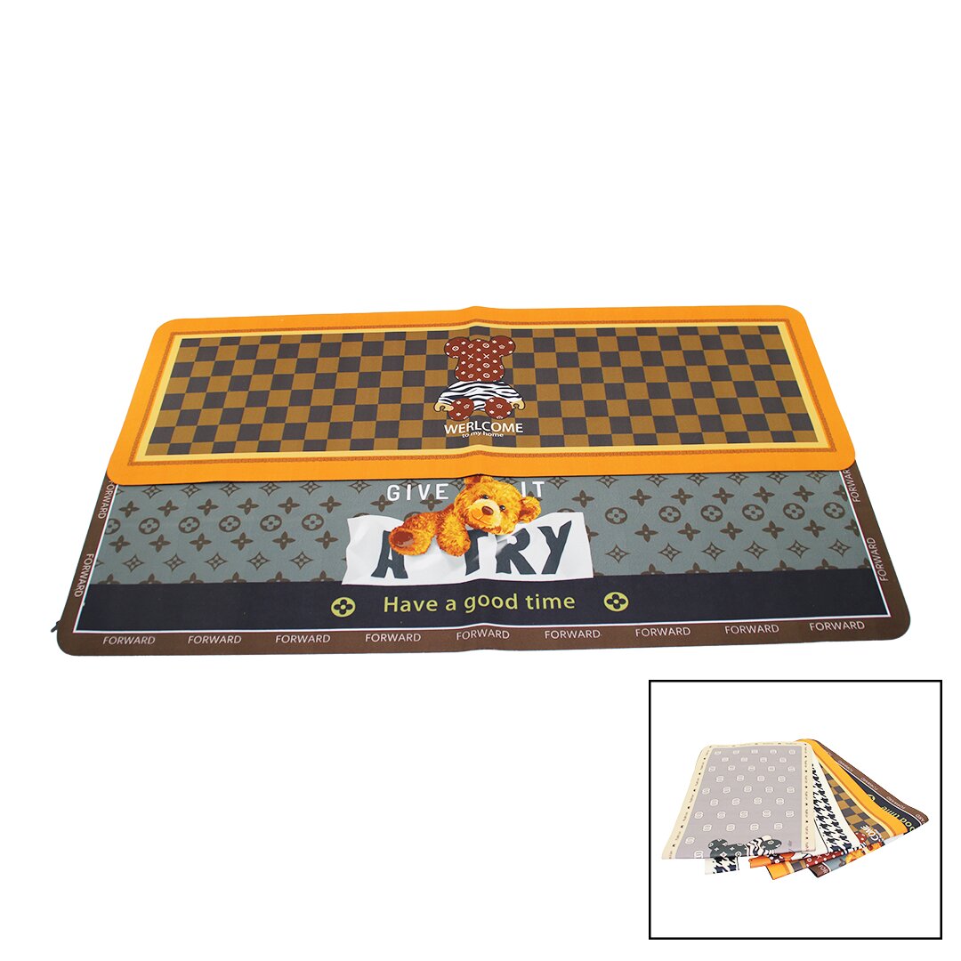 DİKDÖRTGEN RENKLİ DESENLİ - RESİMLİ SU EMİCİ - SİHİRLİ BANYO PASPASI ELASTİK 116 X 37.5CM (5271)