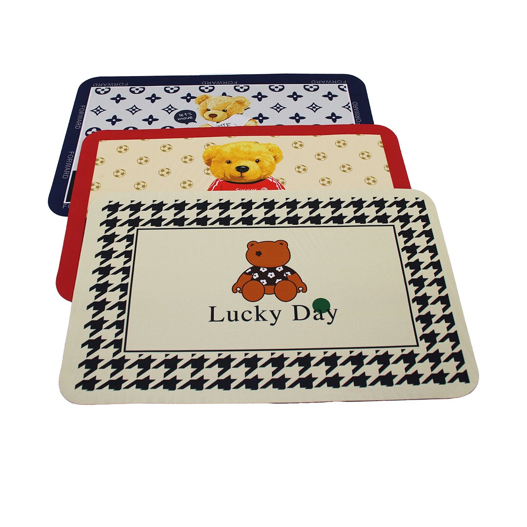 DİKDÖRTGEN SU EMİCİ - SİHİRLİ BANYO PASPASI RENKLİ DESENLİ - RESİMLİ ELASTİK  57 X 37.5CM (5271)