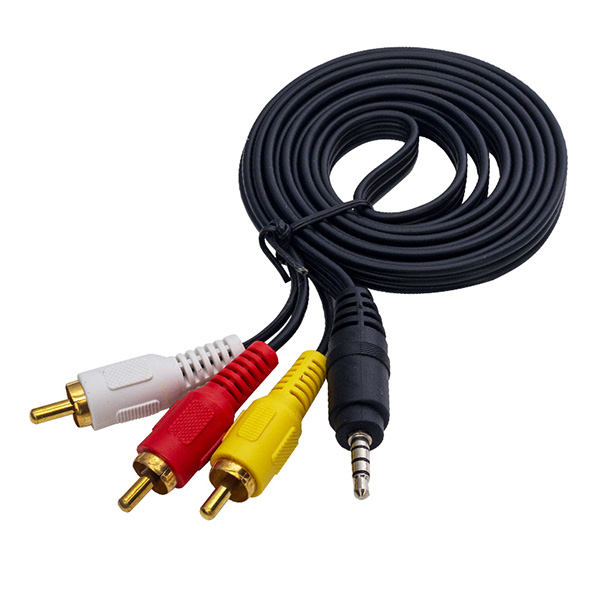 DİSCMAN KABLOSU 1.5 METRE (3.5MM STEREO 3 BOĞUMLU - 3RCA KABLO) (5271)