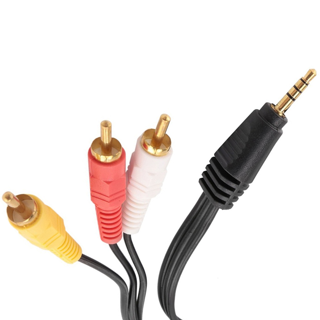 DİSCMAN KABLOSU 1.5 METRE (3.5MM STEREO 3 BOĞUMLU - 3RCA KABLO) (5271)