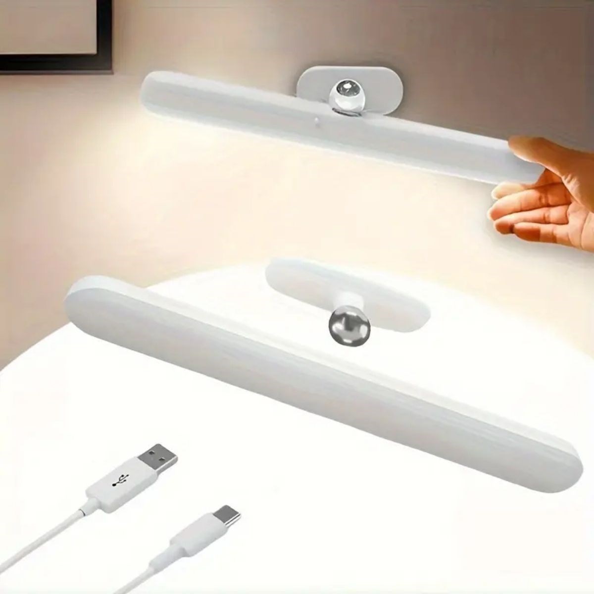Dokunmatik USB İle Şarj Olabilen 27 cm Led Aydınlatma Makyaj Aynası Işığı (5271)