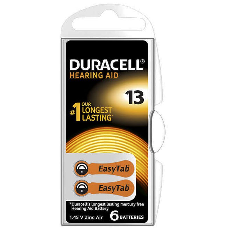DURACELL 13 NO KULAKLIK PİLİ 6LI PAKET (5271)