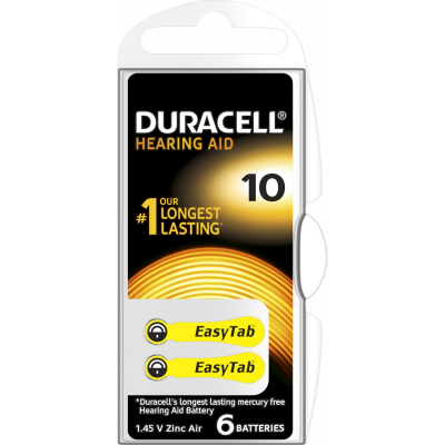 DURACELL 10 İŞİTME CİHAZI KULAK PİLİ 6 PİL 1 KUTU (5271)