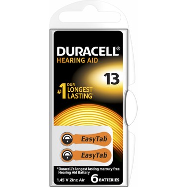 DURACELL 13 İŞİTME CİHAZI KULAK PİLİ 6 PARÇA  KUTU (5271)