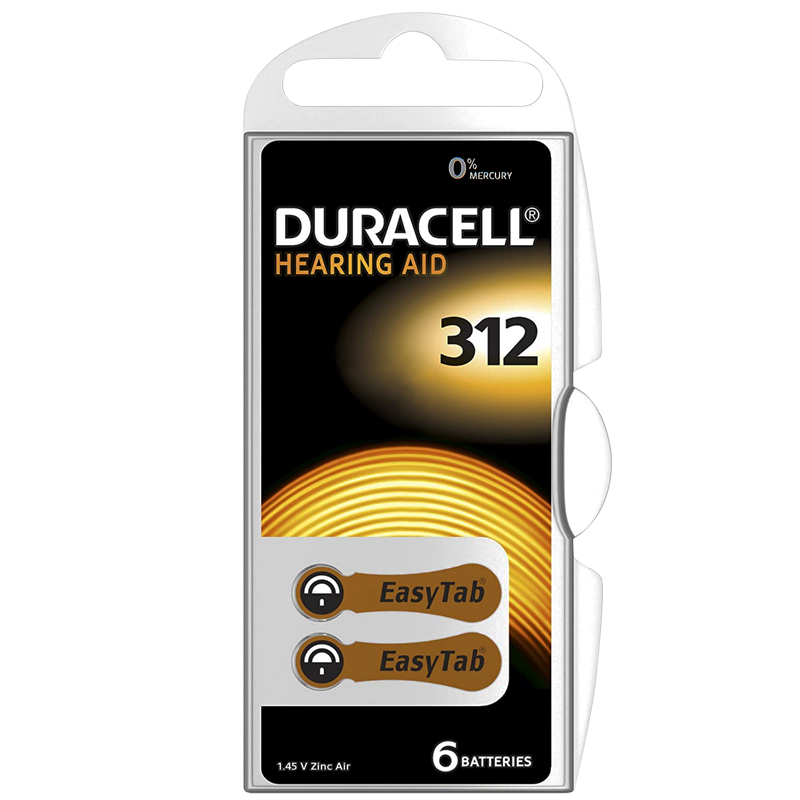 DURACELL 312 NO KULAKLIK PİLİ 6LI PAKET (5271)