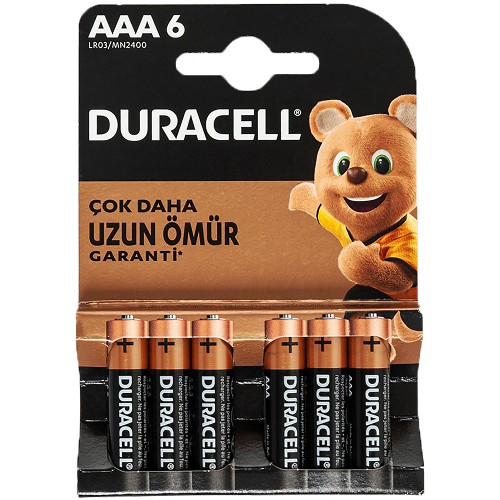 DURACELL AAA İNCE PİL (6LI) PAKET FİYAT (5271)