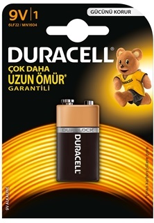 DURACELL 9V PİL TEKLİ (5271)