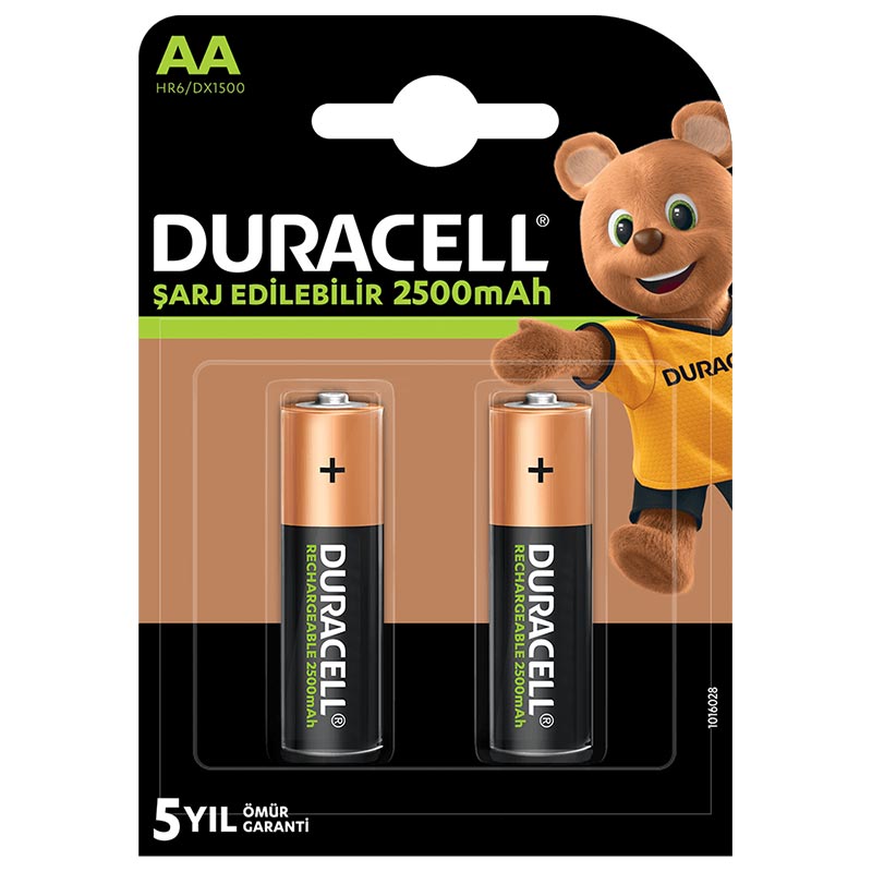 DURACELL ŞARJLI KALEM 2500 MA  AA 2Lİ PAKET (5271)