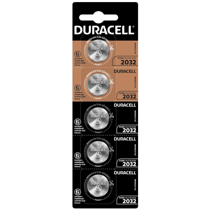 DURACELL CR2032 LİTYUM PİL 5Lİ PAKET FİYAT (5271)