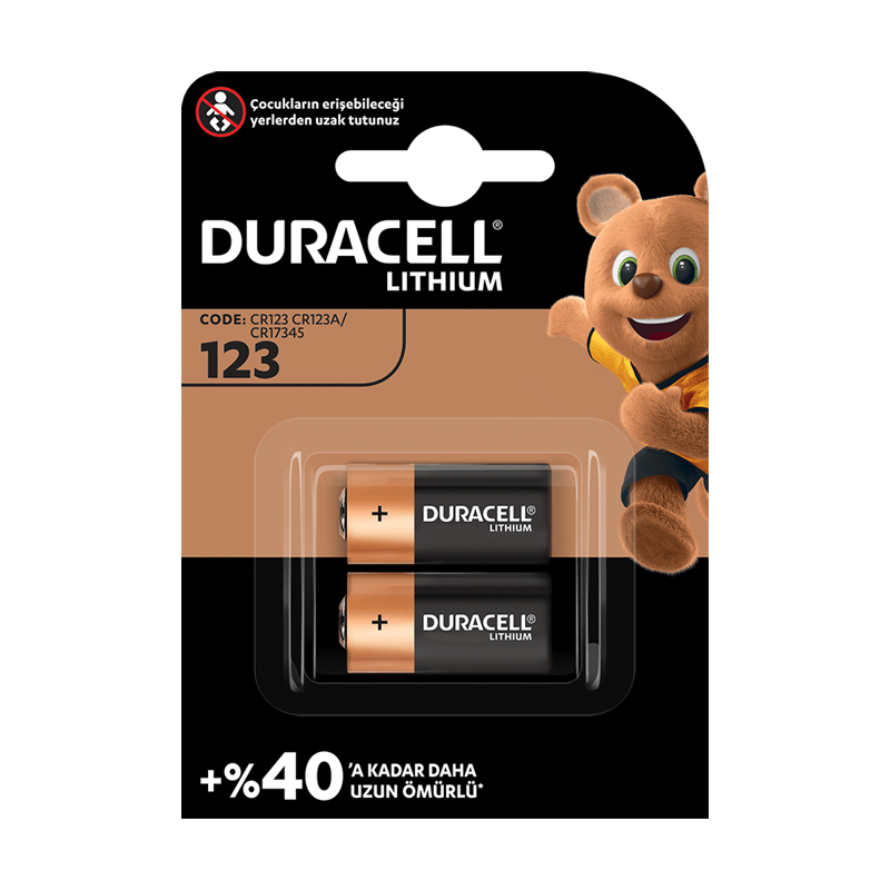 DURACELL CR123A 3V LİTYUM PİL 2Lİ PAKET FİYAT (5271)