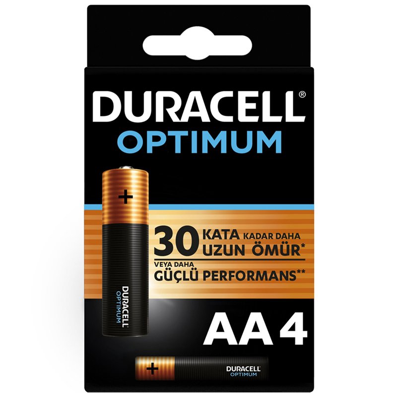 DURACELL OPTIMUM MX1500 1.5V ALKALIN AA KALEM PİL 4LÜ PAKET (5271) DURACELL OPTIMUM MX1500 1.5V ALKALIN AA KALEM PİL 4LÜ PAKET (5271)