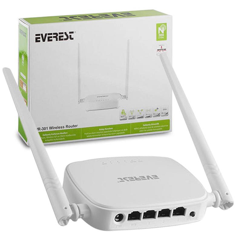EVEREST EWR-301 300 MBPS ACCESS POINT+REPEATER+ KABLOSUZ ROUTER (5271)