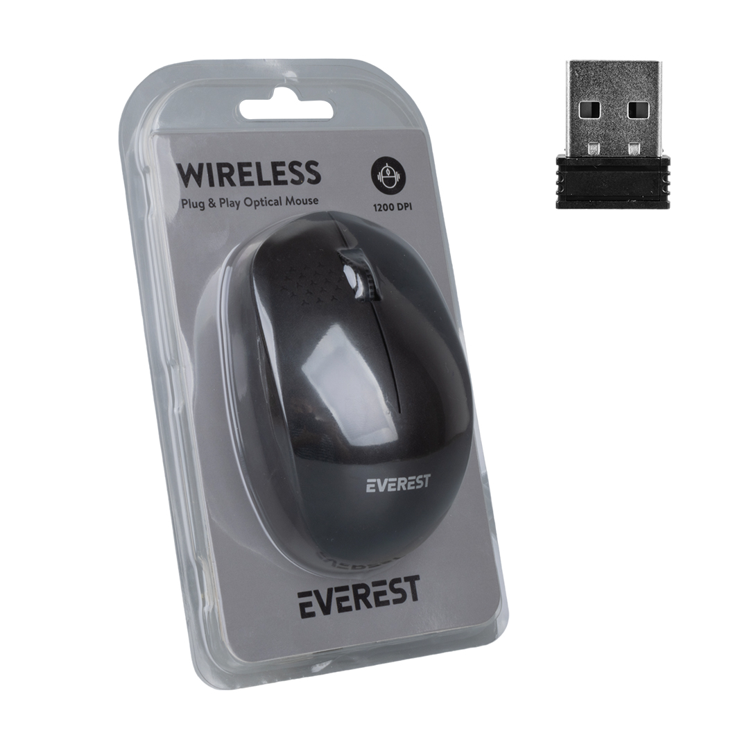 EVEREST SMW-88 USB 2.4GHZ SİYAH 1200 DPI KABLOSUZ MOUSE (5271) EVEREST SMW-88 USB 2.4GHZ SİYAH 1200 DPI KABLOSUZ MOUSE (5271)