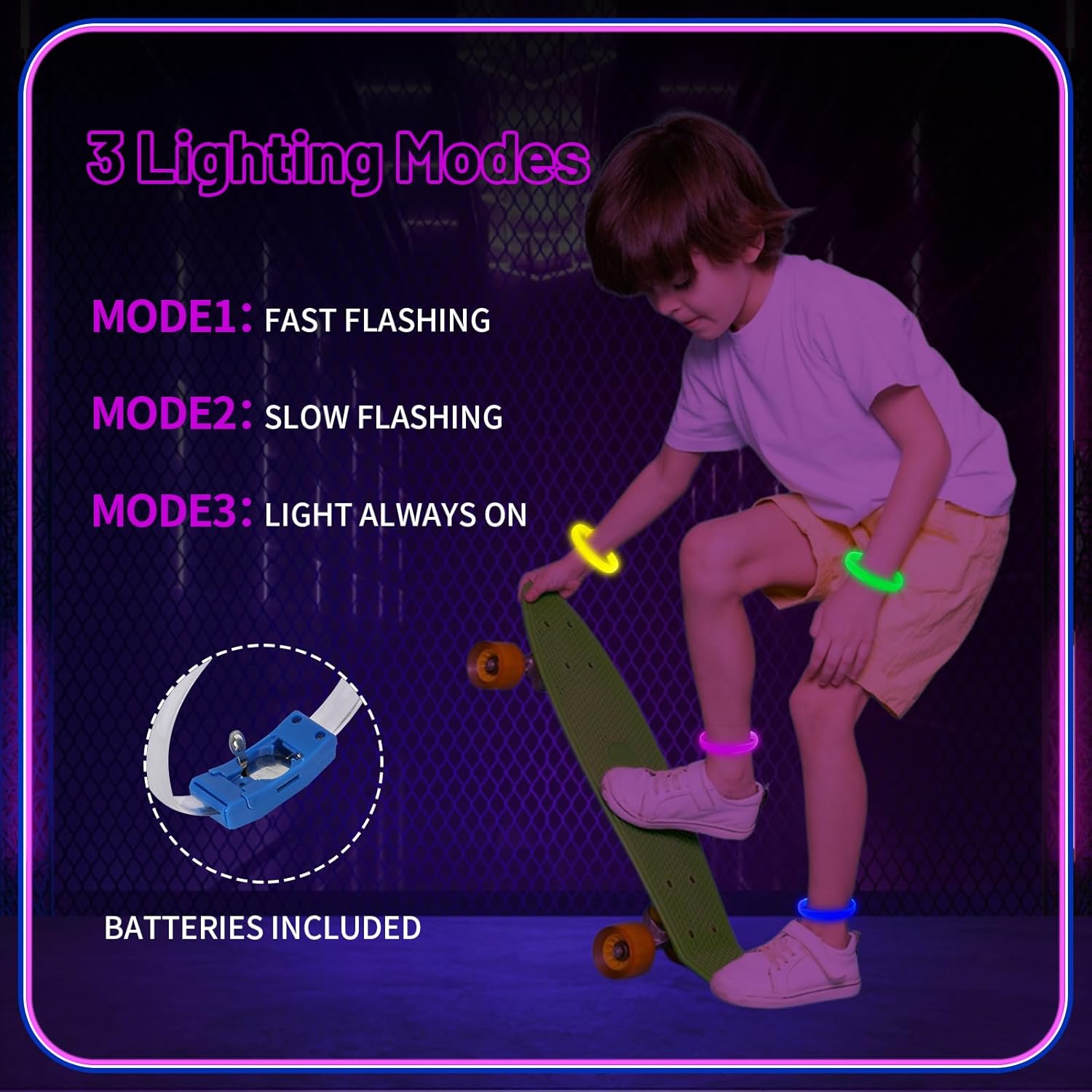 Festival & Parti LED Bileklik Baskı Yapılabilir 3 Farklı Mod Işıklı 1 Adet (5271) Festival & Parti LED Bileklik Baskı Yapılabilir 3 Farklı Mod Işıklı 1 Adet (5271)