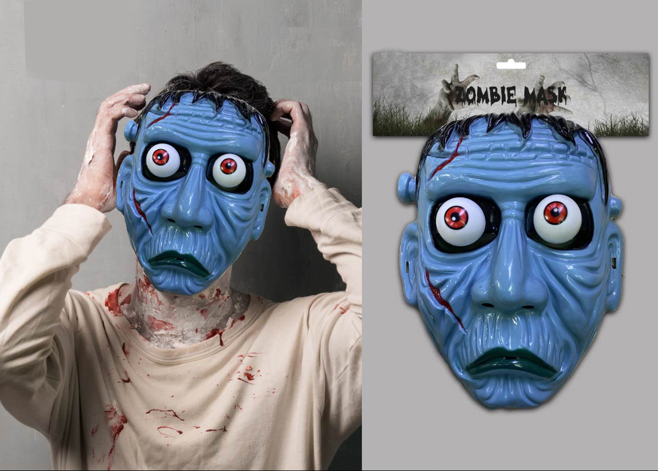 Frankenstein Temalı Sallanan Oynar Gözlü Maske (5271)