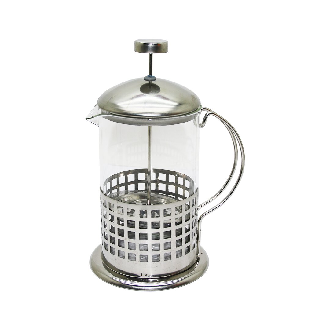 FRENCH PRESS 800ML CAM BİTKİ SÜZGEÇİ METAL KAFES - KAPAK (5271)