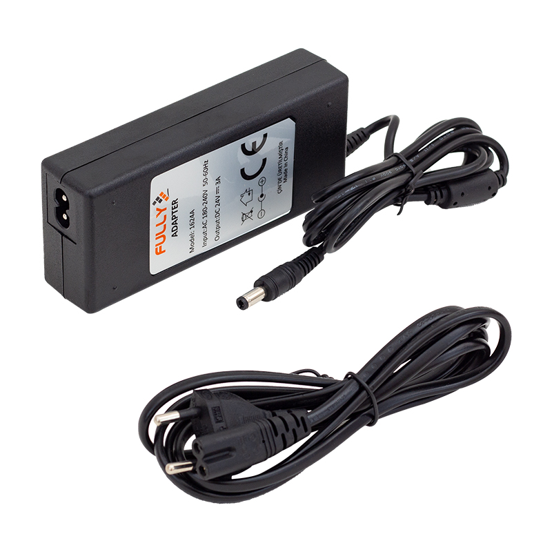 FULLY O-1624A 24 VOLT - 3 AMPER PLASTİK KASA MASAÜSTÜ ADAPTÖR 5.5*2.5 UÇ (5271)