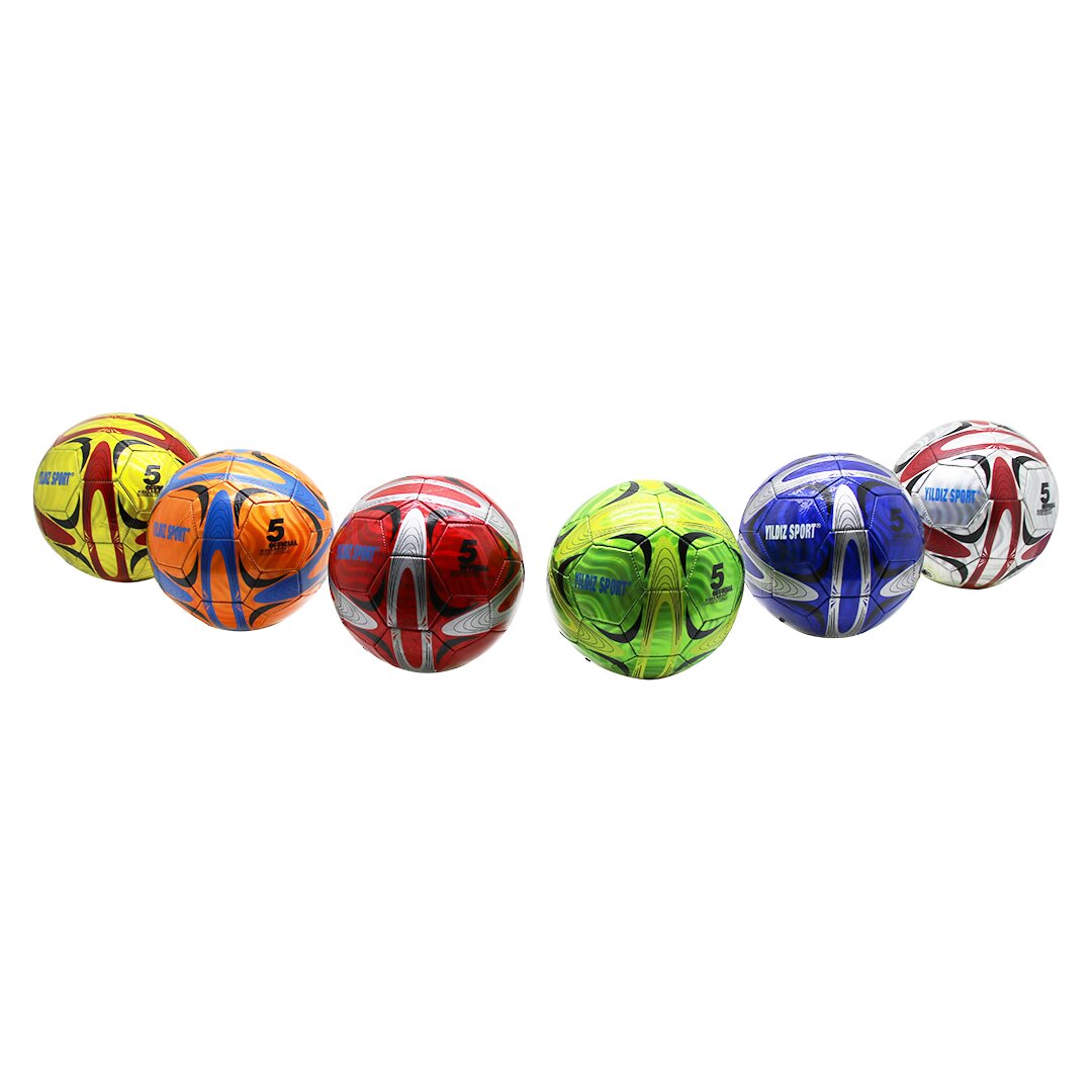 FUTBOL TOPU  DİKİŞLİ  PARLAK RENKLİ   280GR (5271)