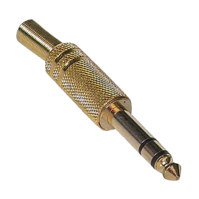 GİTAR JACK STEREO SARI GOLD METAL 1.KALİTE JACK (5271)