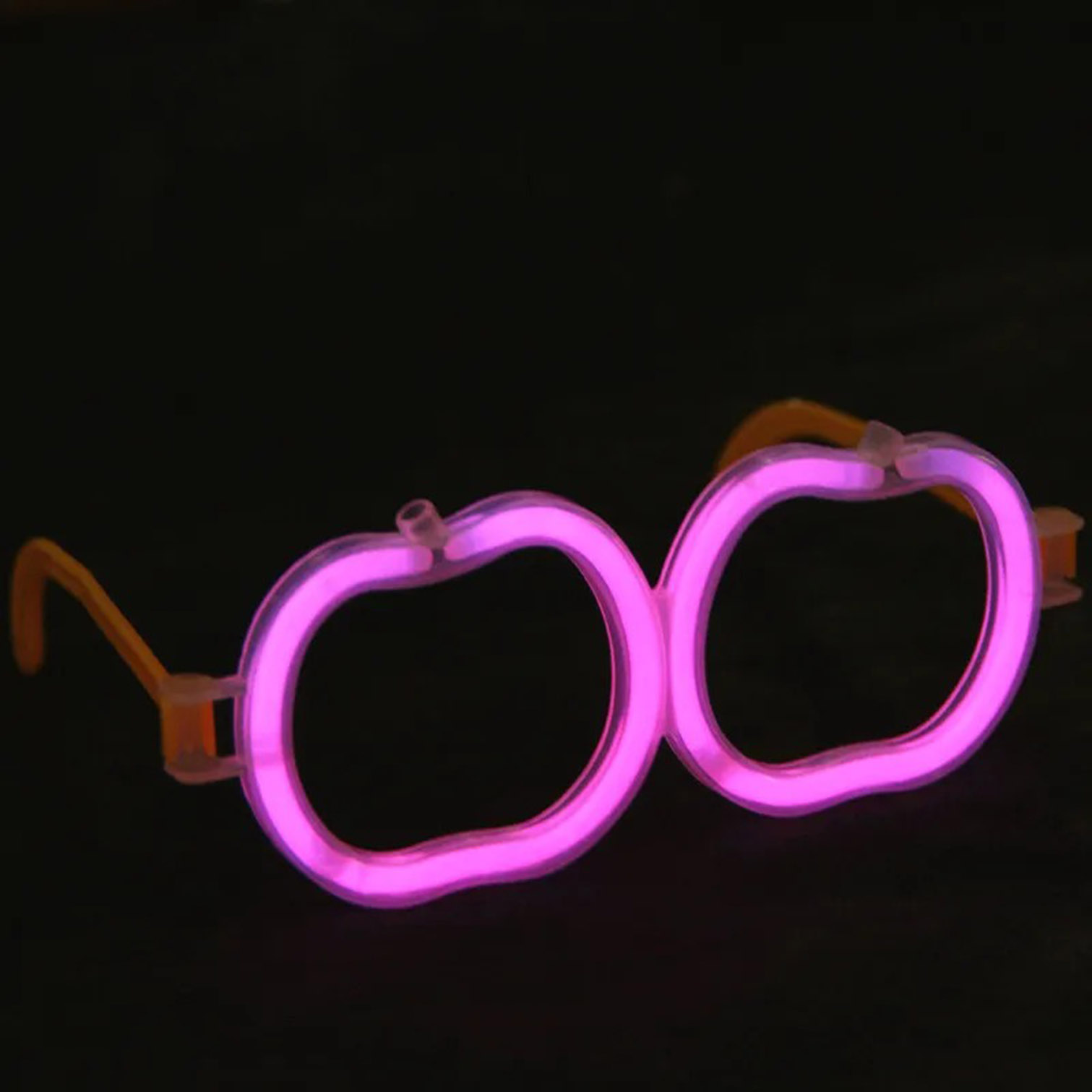 Glow Stick Elma Gözlük - Glow Partisi Gözlüğü - Glow Stick Gözlük 12 Adet (5271)