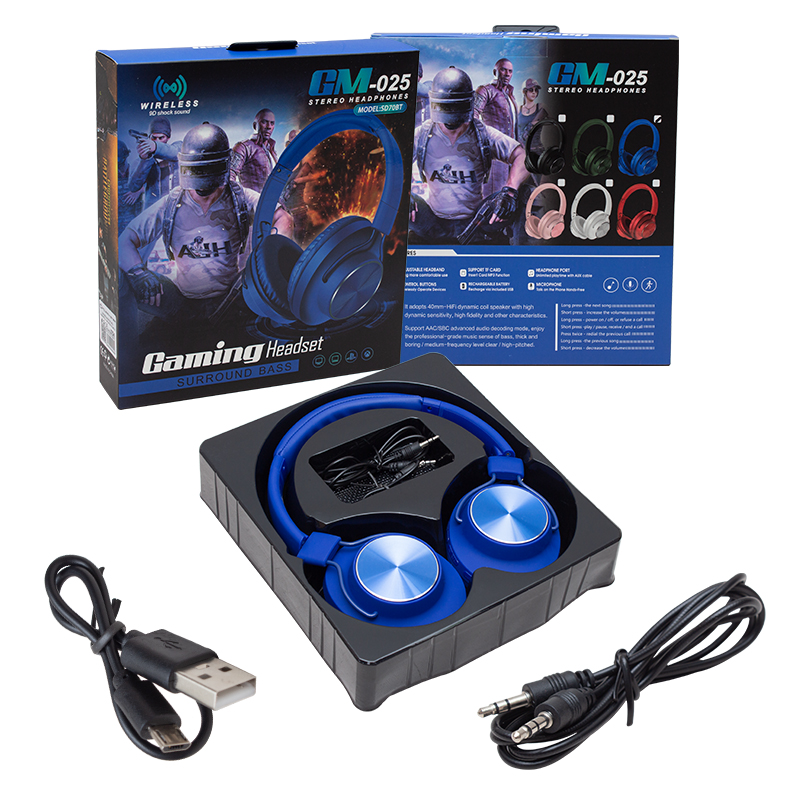 GM-025 GAMING OYUNCU MİKROFONLU BLUETOOTH KABLOSUZ KULAKLIK (5271) GM-025 GAMING OYUNCU MİKROFONLU BLUETOOTH KABLOSUZ KULAKLIK (5271)