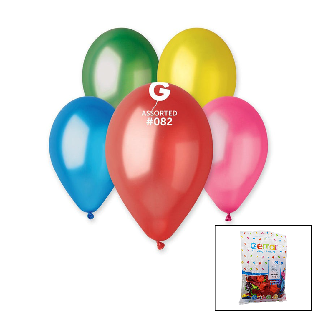GM-110-82 METALİK - KARIŞIK BALON 11&apos;&apos; - 28CM - 100 PARÇA (5271)